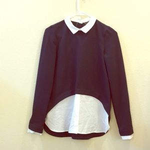 Zara Layered Navy Top